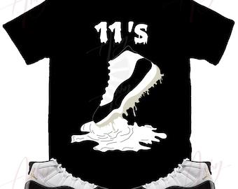 Shoe Dripping Shirt to match Retro 11 Gratitude, Jordan 11 Gratitude Shirt, Retro 11 Gratitude Tee