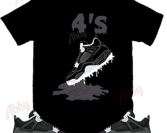 Shoe Dripping Shirt to Match Jordan 4 Fear, Retro 4 Fear Shirt, Fear Sneaker Tee