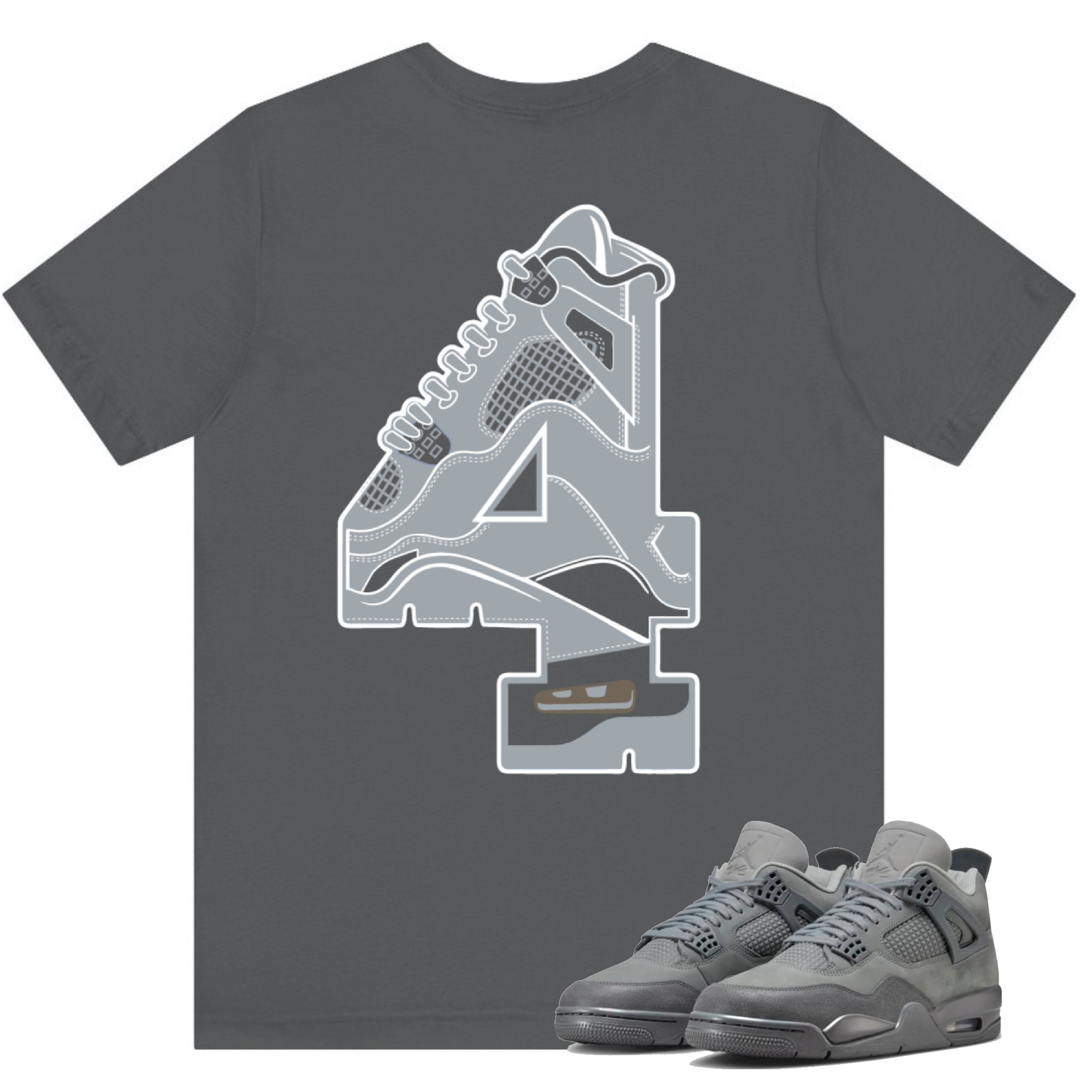 THINGS THAT MATTER スウェット Number 4 Shirt to Match Jordan 4 Wet Cement Sneaker Sneaker