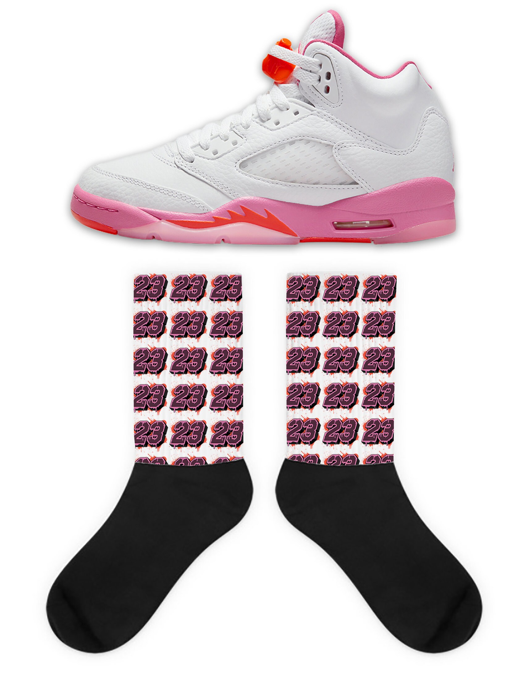 Pink jordan socks hotsell