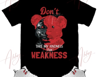 2 Face Bear Shirt to Match Jordan Retro 12 Red Taxi, Retro 12 Red Taxi Shirt, Red Taxi 12s Sneaker Tee