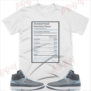 Nutrition Shirt to Match Jordan Retro 2 Ice Blue , Retro 2 Ice Blue Shirt,  Retro 2 Ice Blue Sneaker Tee
