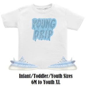 Young drip Yeezy 350 Mono Ice Sneaker Tee, Yeezy 350 Mono Ice Shirt, Blue Mono Ice Tee image 1