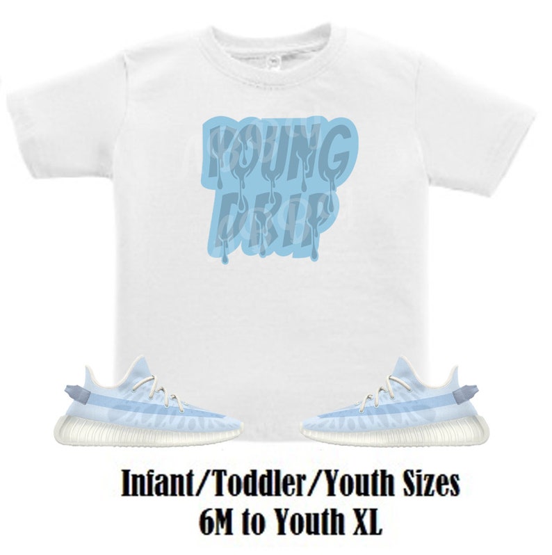 Young drip Yeezy 350 Mono Ice Sneaker Tee, Yeezy 350 Mono Ice Shirt, Blue Mono Ice Tee image 1