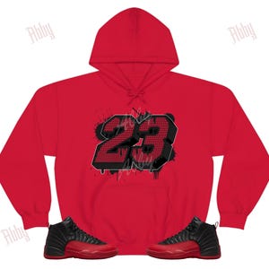 23 Hoodie to Match Jordan 12 Flu Game, Flu Game Hoodie, Retro 12 Sneaker Hoodie
