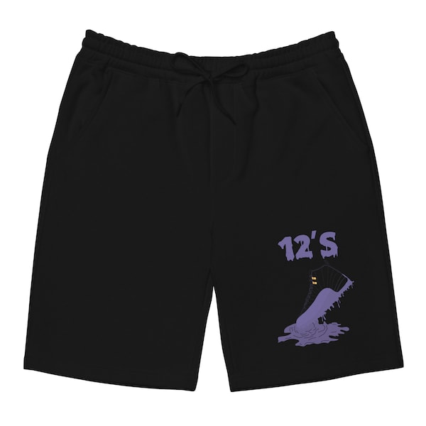 Shoe Dripping Shorts Match Retro 12 Field Purple Taxi, Jordan 12 Field Purple Taxi Shorts, Retro 12 Field Purple Taxi Sneaker Shorts