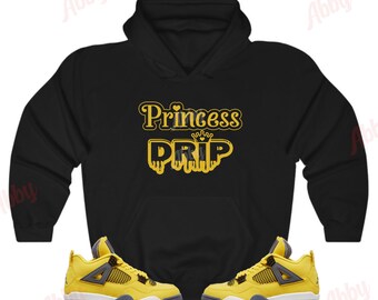 Sudadera con capucha Princess Drip para combinar con Jordan Retro 4 Lightning, sudadera con capucha Retro 4 Lightning, sudadera con capucha 4 Lightning Sneaker