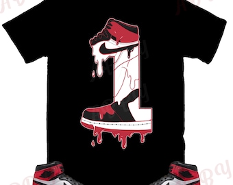 Number 1 Shirt to Match Jordan 1 Ruby, Retro 1 Ruby Shirt, Ruby 1s Sneaker Tee