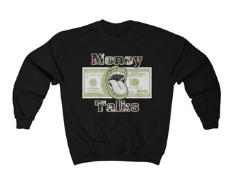 Money Talks Sweatshirt to Match Jordan Retro  Dunk Oil Green, Retro  Dunk Oil Green Sweatshirt, Green Sneaker Sweatshirt