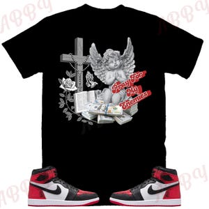 Pray for My Enemies Shirt to Match Jordan 1 Ruby, Retro 1 Ruby Shirt, Ruby 1s Sneaker Tee