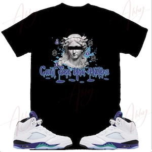 Can&#39;t See You Haters Shirt To Match Jordan 5 Grape, Retro 5 Grape Shirt, Grape 5s Sneaker Tee