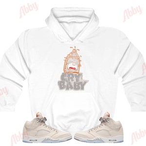 Cry   Hoodie to Match Jordan Retro 5 Craft Light Orewood Brown, 5 Craft Light Orewood Brown Hoodie, Craft Light Orewood Brown Sneaker