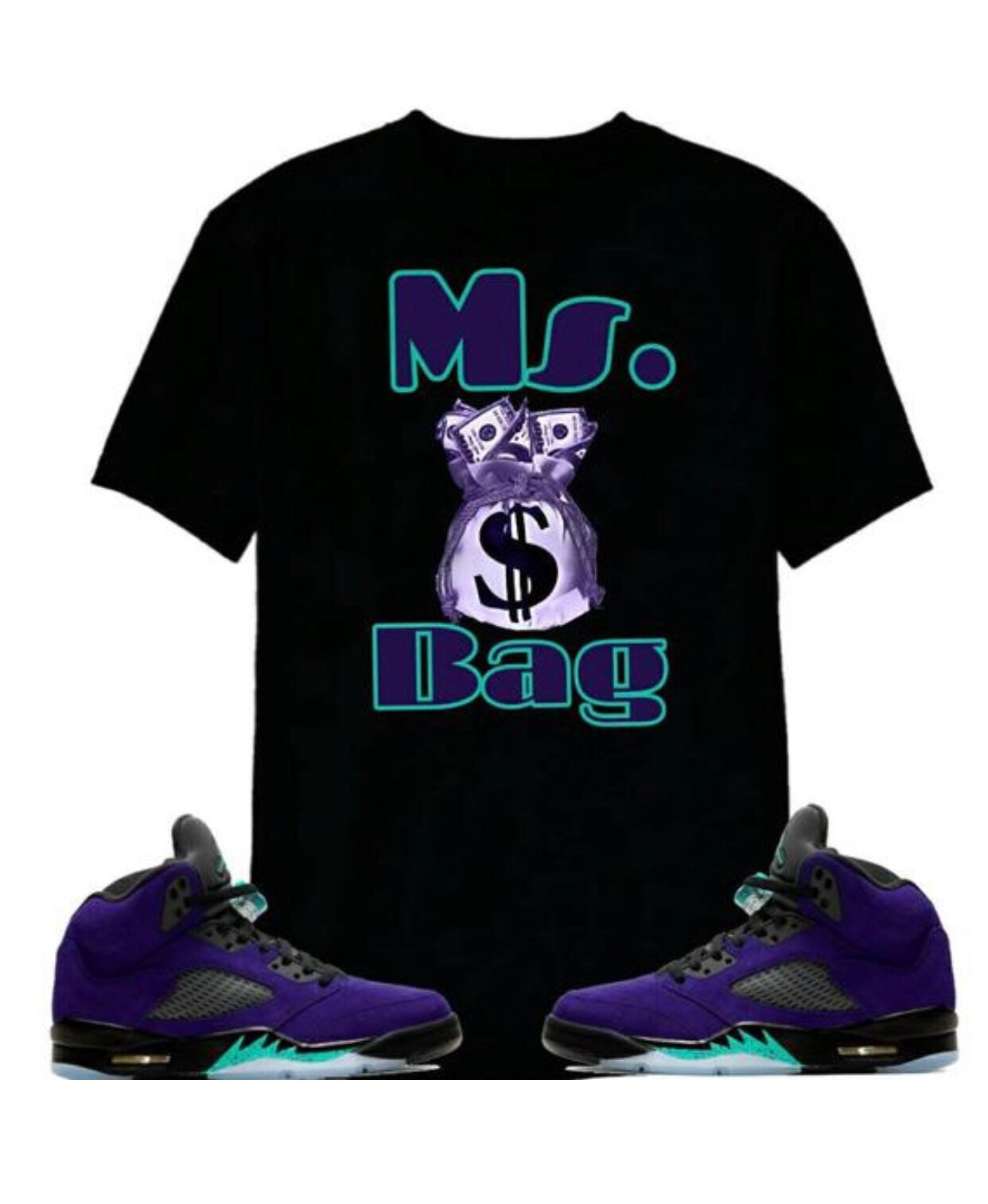 Jordan 5 Alternate Grape Mr. Bag Shirt Sneaker Tee - Etsy