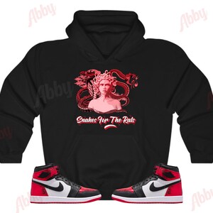 Snakes for the Rats Hoodie to Match Jordan 1 Ruby, Retro 1 Ruby Hoodie, Ruby 1s Sneaker Hoodie