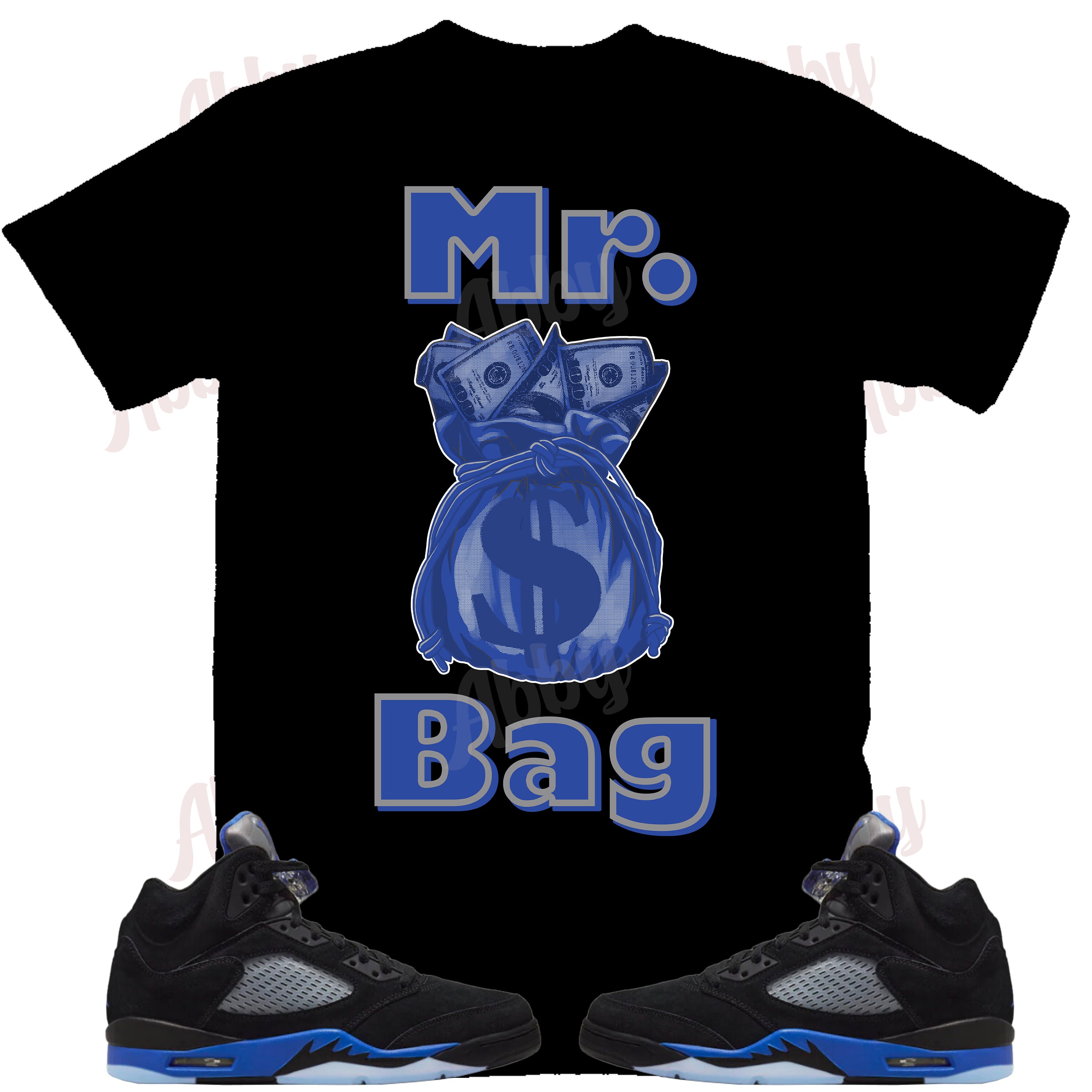Mr Bag Shirt to Match Jordan Retro 5 Racer Blue Retro 5 Racer Blue Shirt Racer Blue Sneaker Tee Etsy Canada