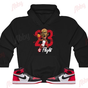 23 Flight Hoodie to Match Jordan 1 Ruby, Retro 1 Ruby Hoodie, Ruby 1s Sneaker Hoodie