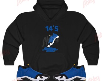 Shoe Dripping Hoodie to Match Jordan Retro 14 Laney ,retro 14