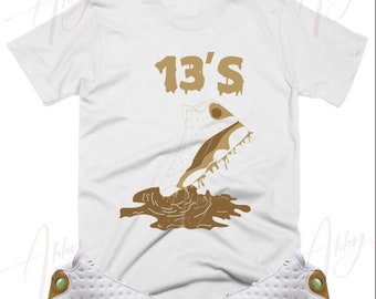 Shoe Dripping Shirt to match Retro 13 Wheat, Jordan 13 Wheat Shirt, Retro 13 Wheat Tee