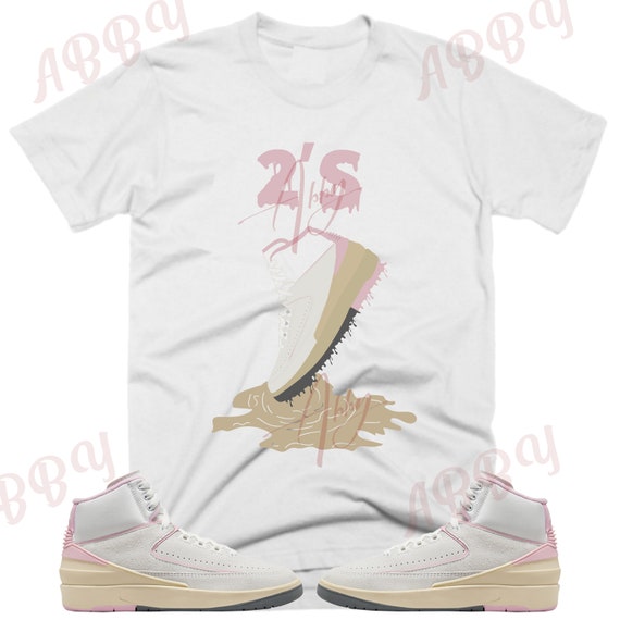 Shoe Dripping Shirt to Match Jordan 2 Soft Pink, Retro 2 Soft Pink Shirt,  Retro 2 Soft Pink Sneaker Tee 