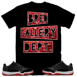 Bred Gallery Shirt to Match Jordan 11 Bred Velvet, Retro 11 Low Bred Shirt, Bred Low Sneaker Tee