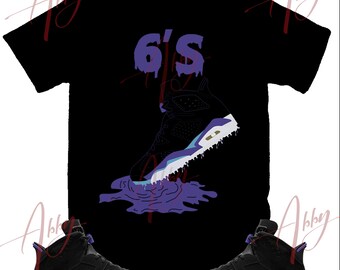 Shoe Dripping Shirt to Match Jordan Retro 6 Aqua , Retro 6 Aqua  Shirt, Retro 6 Aqua Sneaker Tee