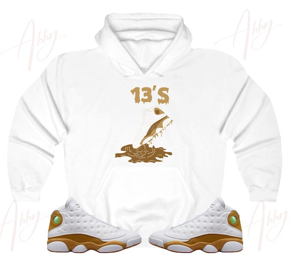 Shoe Dripping Hoodie to Match Retro 13 Wheat Jordan 13 Wheat