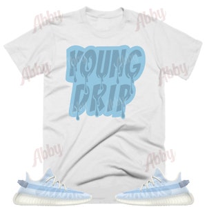 Young drip Yeezy 350 Mono Ice Sneaker Tee, Yeezy 350 Mono Ice Shirt, Blue Mono Ice Tee image 2