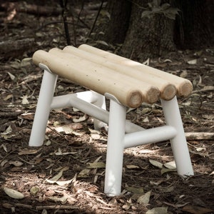 Wooden Bench - Entryway bench - Narrow farmhouse bench - solid wood - Banco hecho a mano - steel bench
