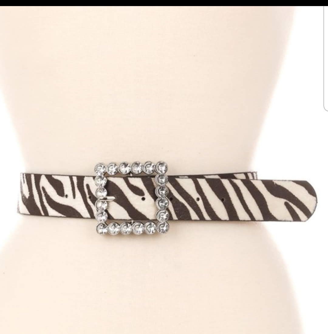 Zebra print belt Etsy