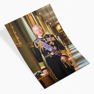 King Charles III Official Portrait Print: Royal Regal Poster - Etsy UK