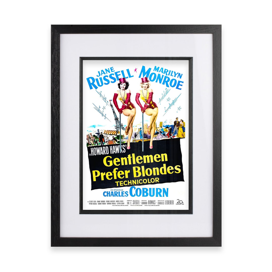 MARILYN MONROE PRINT, Marilyn Monroe Poster, Vintage Movie Posters, Gentlemen Prefer Blondes