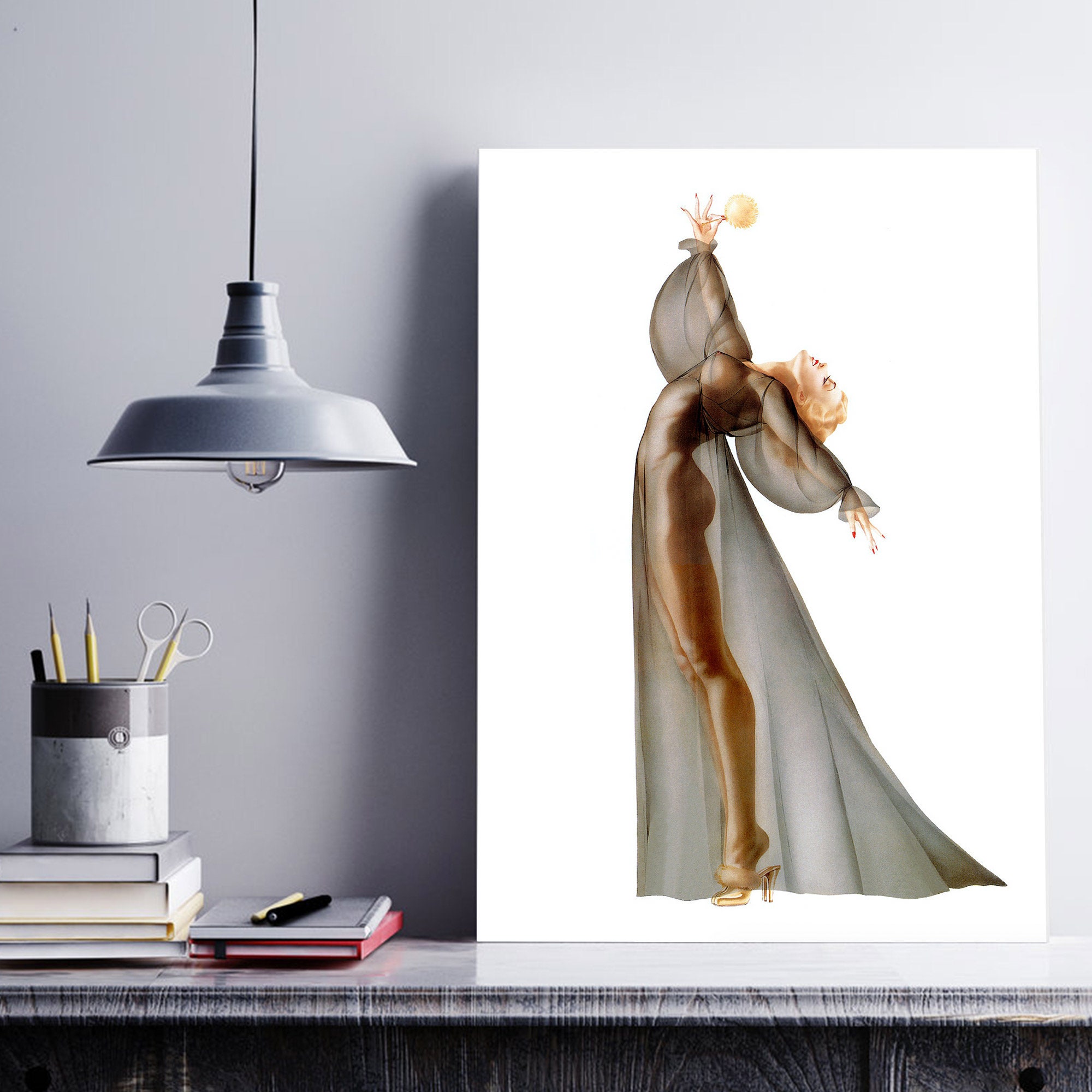 Nude Pin up Art Print 1940's Vintage Pin-up Art Alberto | Etsy UK