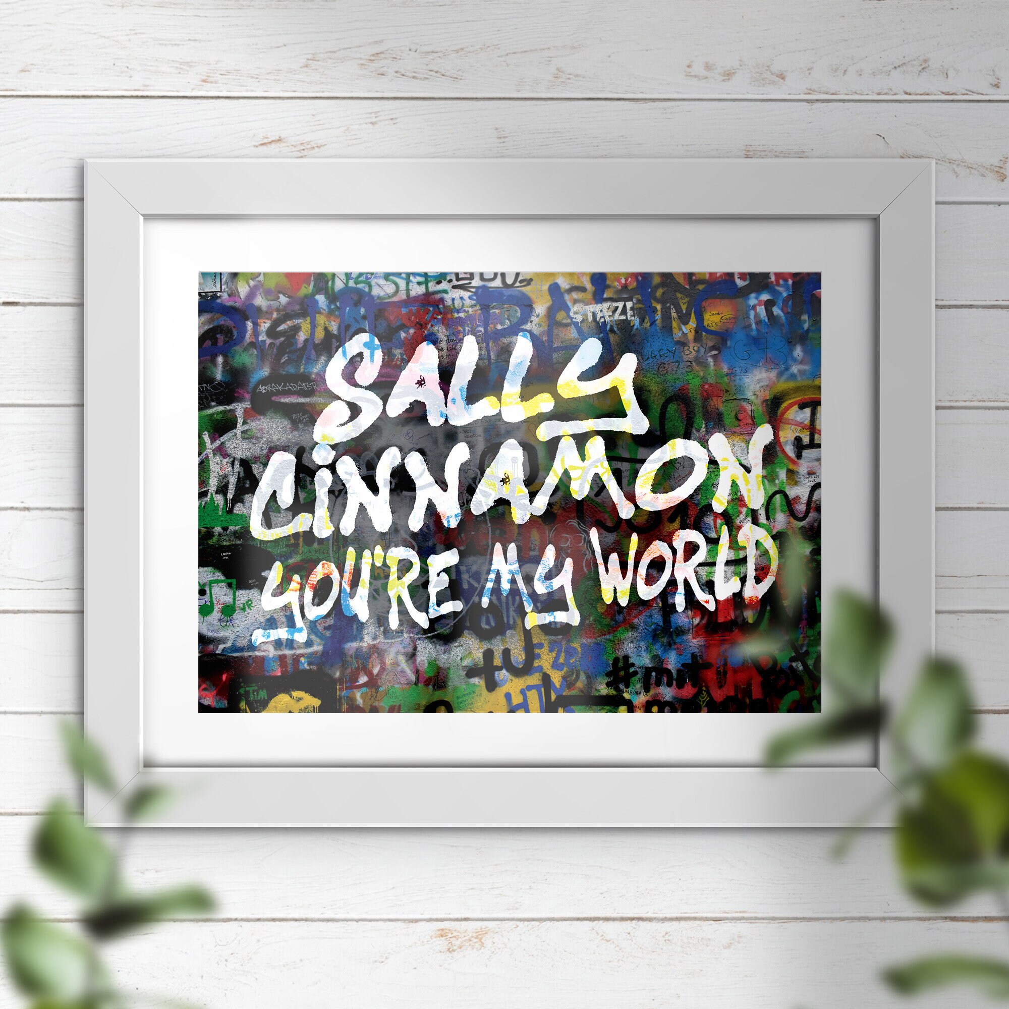Sally Cinnamon Youre My World Stone Roses Song Title Grafitti Wall Art  Print, Manchester, Madchester Music - Etsy UK