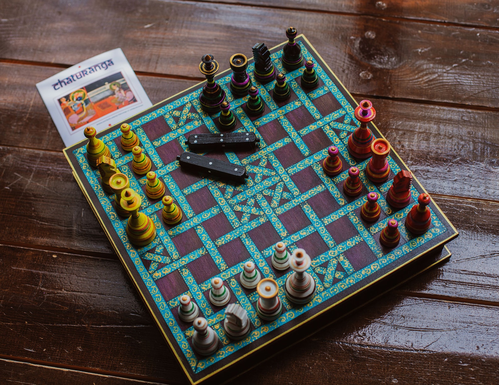 Chaturanga board game / chess family Ancient Indian game / Etsy