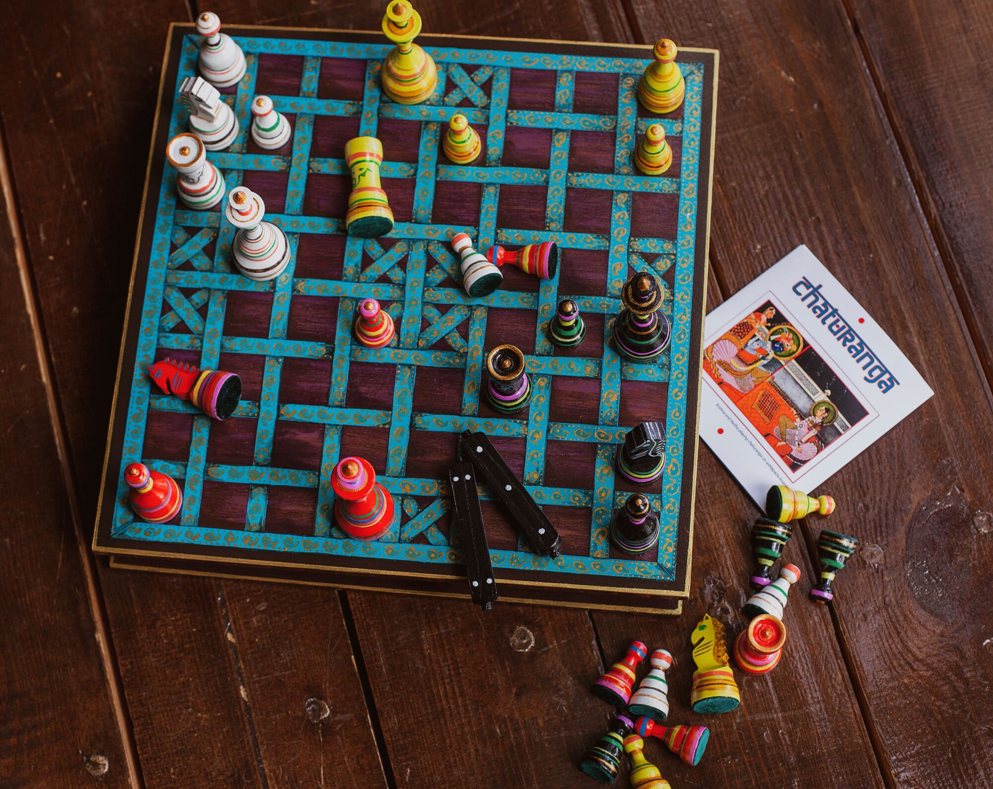 Chaturanga board game / chess family Ancient Indian game / Etsy