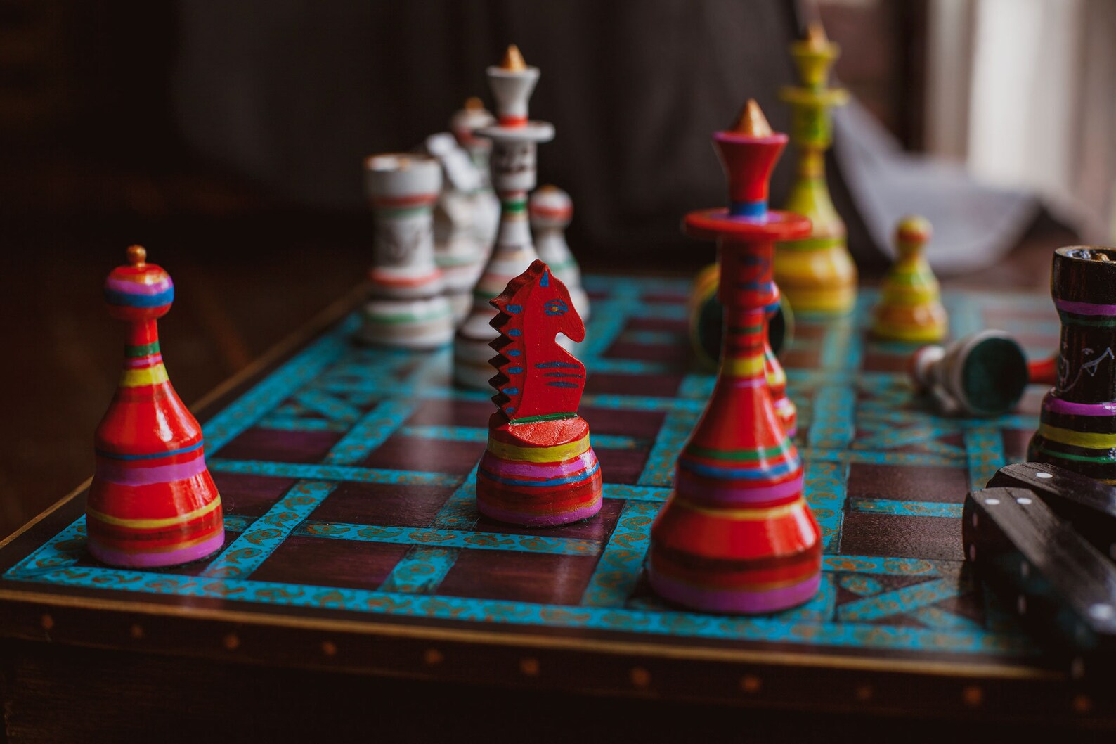 Chaturanga board game / chess family Ancient Indian game / Etsy