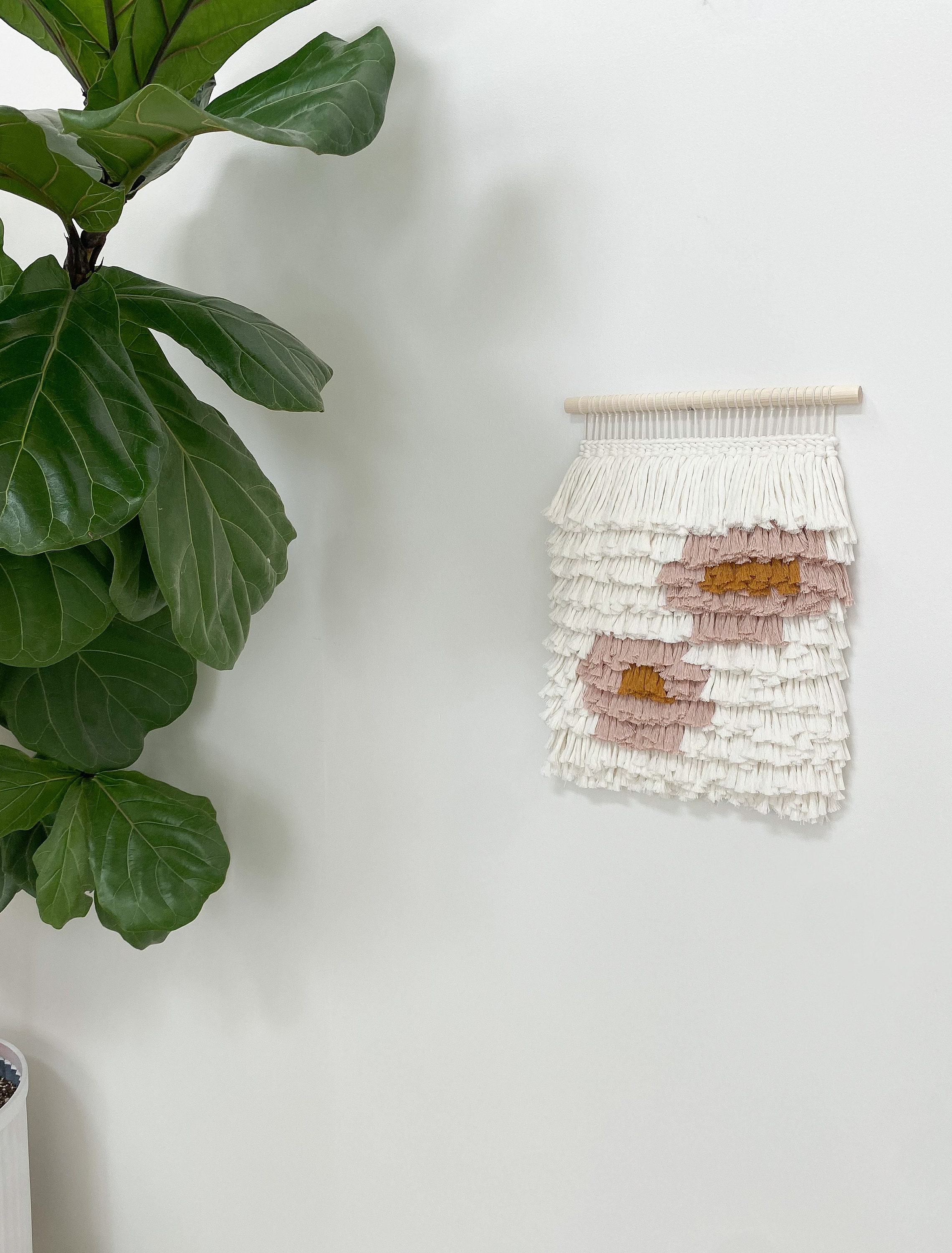 Abstract Floral Textured Woven Wall Hanging / Wall Tapestry - Etsy