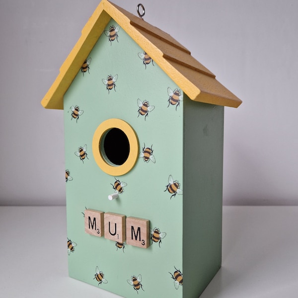 Bird House Bird Box - Personalised gift for mum - mothers day gift