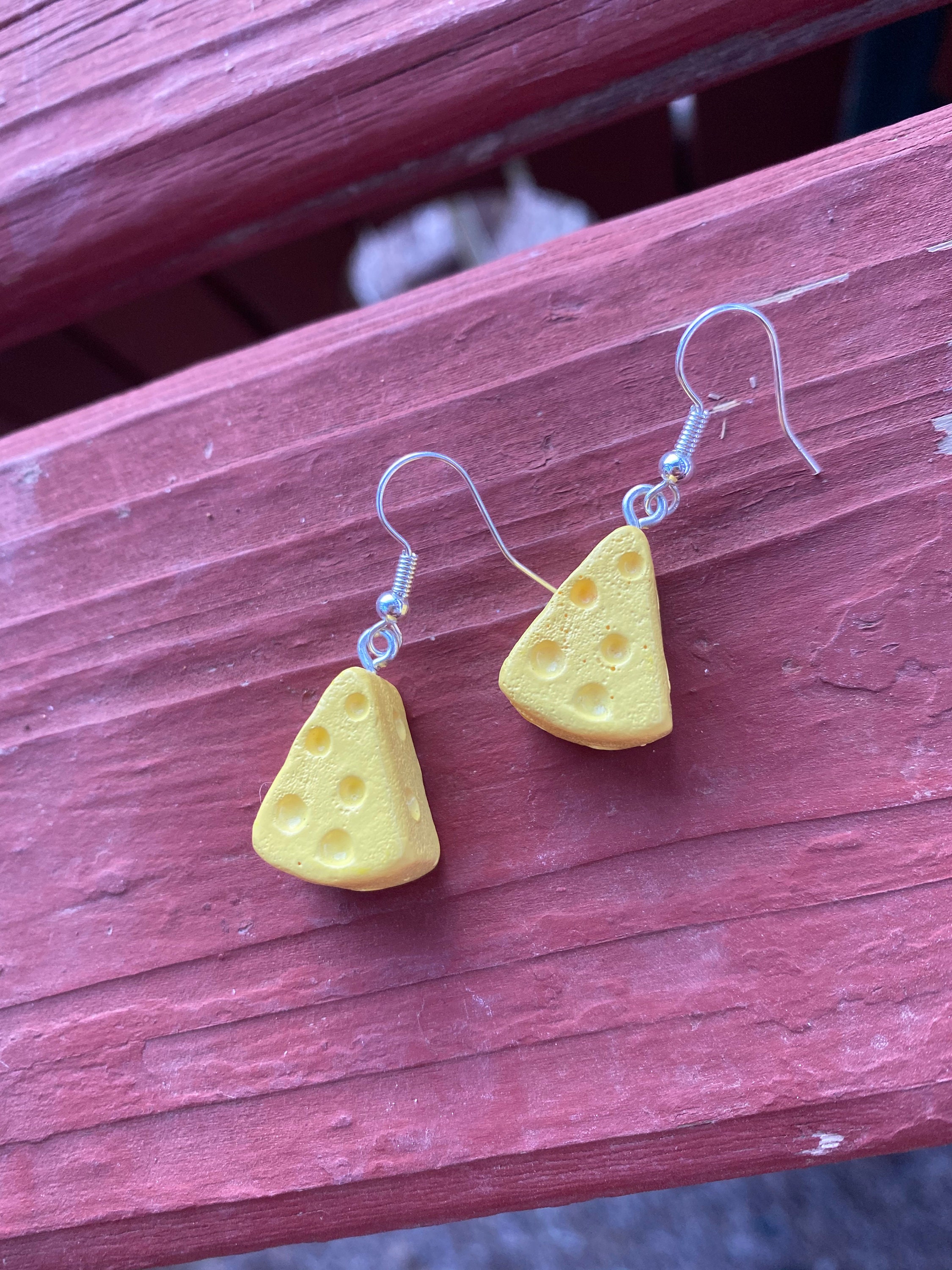 Cheese Earrings Dangle Earrings Food Earrings Earrings Etsy