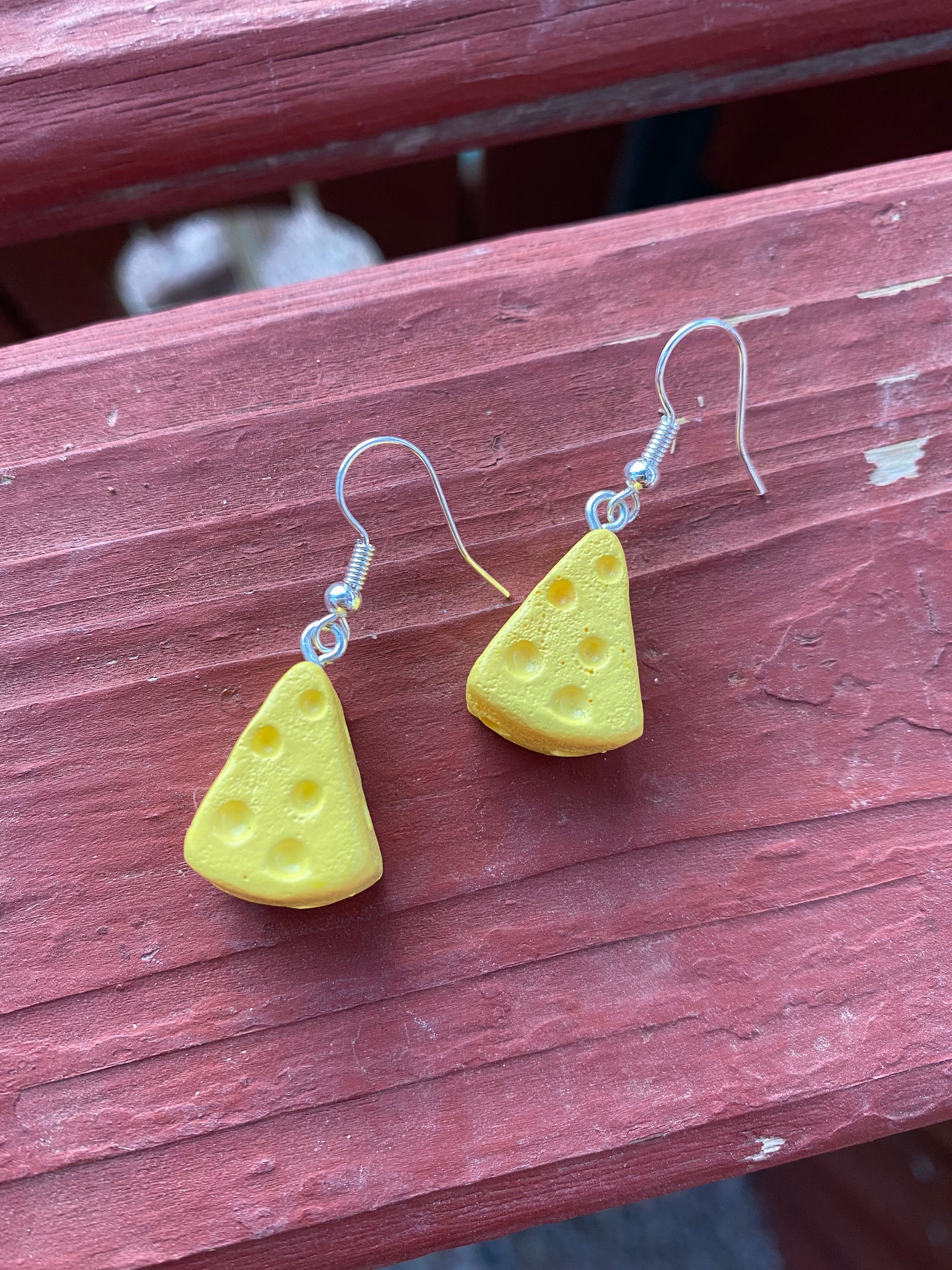 Cheese Earrings Dangle Earrings Food Earrings Earrings Etsy