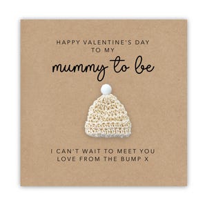 Mummy To Be Valentines Card, For My Mummy To Be, Valentijnsdagkaart voor haar, zwangerschap Valentijnskaart, Mummy To Be-kaart vanaf de hobbel, baby