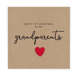 Feliz primera Navidad como mis abuelos, Primera tarjeta de Navidad para los abuelos Tarjeta de Navidad bebé, 1ª Navidad, Tarjeta de Navidad del bebé