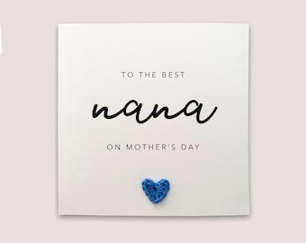 The Best Nana On Mothers Day, Nana Mothers Day Card, From Granddaughter, Best Nana Card, Grandma Card, Mothers Day Card For Nana, From Baby