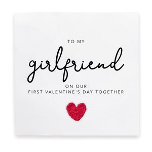 Happy 1e Valentijnsdag als mijn vriendin, Valentijnsdag kaart voor vriendin eerste Valentijnsdag, eenjarig jubileum, eerste Valentijnsdag