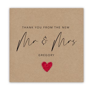 Cartes de remerciement de mariage personnalisées, cartes de remerciement de mariage, cartes de remerciement de mariage rustique, remerciement de mariage, ensemble de packs de cartes