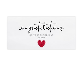 Personalisierte Ruhestand Geld Brieftasche, personalisierte Geld Umschlag, Geschenk Brieftasche, Geschenkgutschein, Ruhestand Geschenk, Geschenk Geld Umschlag