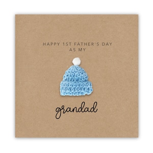 Happy 1st Fathers Day As My Grandad Card, Granddad First Fathers Day Card, Opa Card, Vatertagsgeschenk von Enkelin, Enkelkind