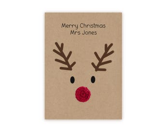 Teacher Christmas Card, Personalised Card for Teacher, To my Teacher, Personalised Teacher Christmas gifts