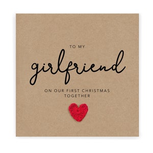 1ère carte de Noël petite amie, notre premier Noël ensemble, carte de Noël pour nouvelle petite amie, 1ère carte de Noël pour petite amie, 1ère