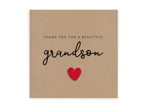 New Baby Grandson Card - Blue Die-Cut - Camden Graphics - CardSpark